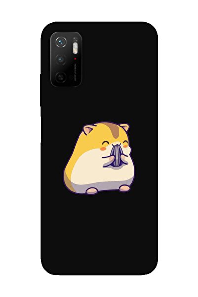 frondcase حافظة هاتف Redmi Note 11se لطيف الهامستر باللون الأسود