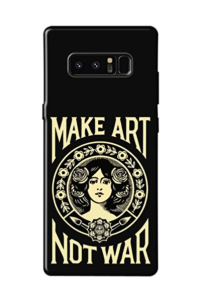 frondcase Samsung Note 8 Make Art Not War Siyah Telefon Kılıfı