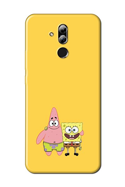 frondcase حافظة هاتف هواوي ميت 20 لايت سبونج بوب وباتريك ستار باللون الأصفر