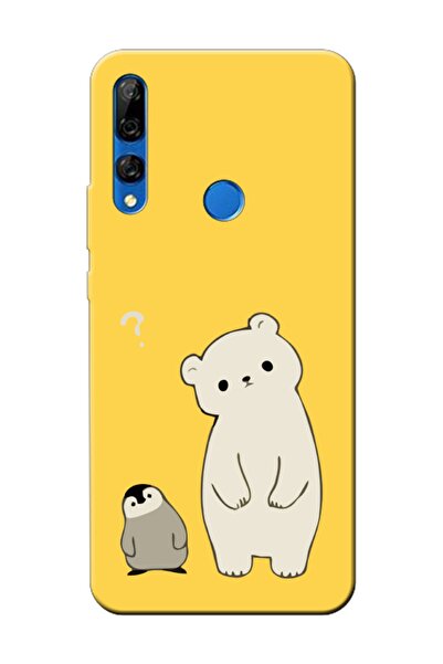 Huawei Y9 Prime 2019 Penguin And Teddy Bear Yellow Phone Case