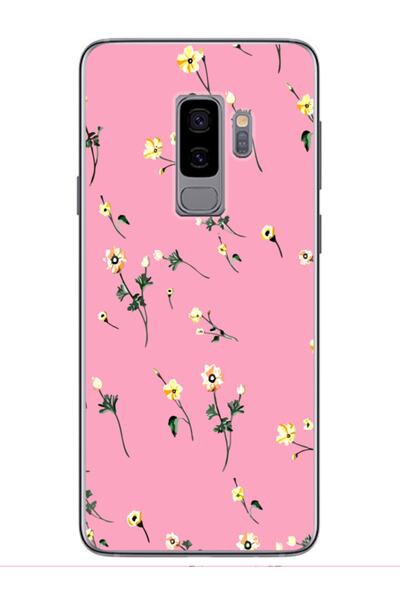 frondcase Samsung S9 Plus Çiçekli Pembe Telefon Kılıfı