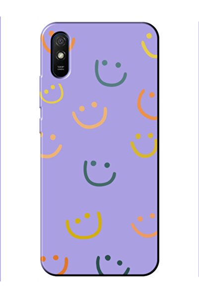 frondcase حافظة هاتف Redmi 9a Emoji Smiley Face Lilac