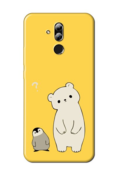 frondcase حافظة هاتف هواوي ميت 20 لايت البطريق والدبدوب باللون الأصفر