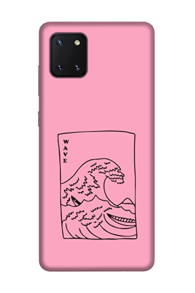 frondcase Samsung Note 10 Lite Kanagawa Wave Pembe Telefon Kılıfı