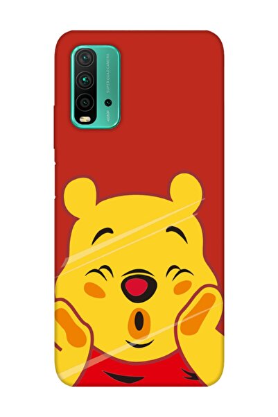 frondcase Redmi 9t Winnie The Pooh Kırmızı Telefon Kılıfı