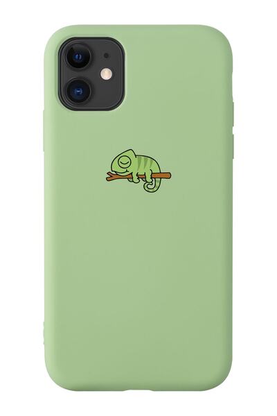 shoptocase Iphone 11 Lansman Bukalemun Desenli Telefon Kılıfı