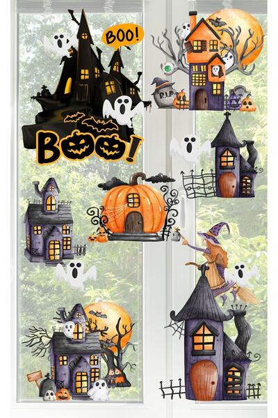 Think And Print Διακοσμητικό αυτοκόλλητο για πάρτι Χάλογουιν Σπίτι των Φαντασ...