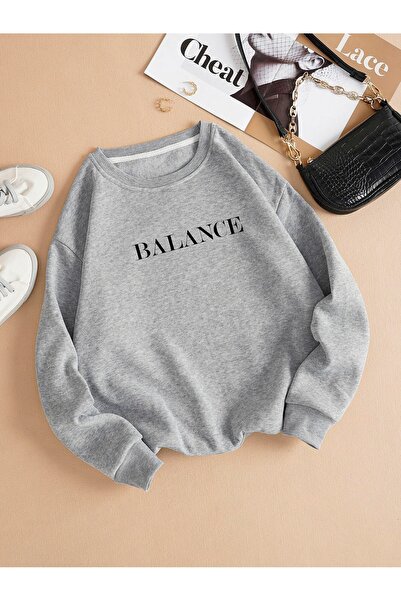 Adrift BALANCE Πολύχρωμο Oversize Φούτερ με λαιμόκοψη ποδηλάτου από βαμβάκι, ...