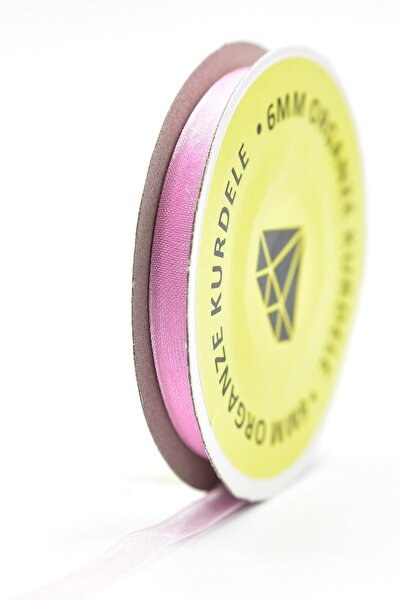 E Elmas شريط أورجانزا وردي (6 مم - 20 م)