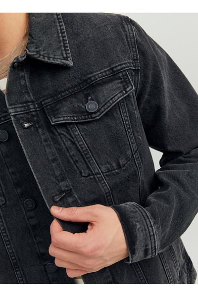 Jack & Jones Μαύρο ανδρικό μπουφάν 12223613_JJIJEAN JJJACKET MF 823 NO