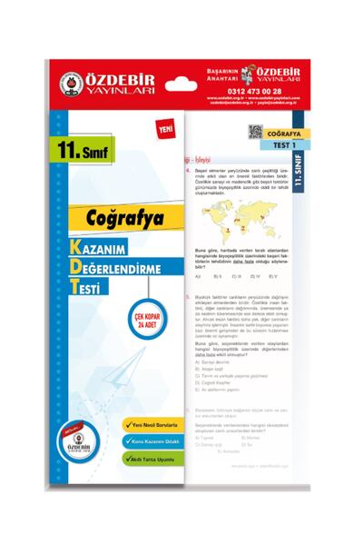 ÖZDEBİR YAYINEVİ ÖZDEBİR YAYINLARI 11. SINIF COĞRAFYA POŞET YAPRAK TEST