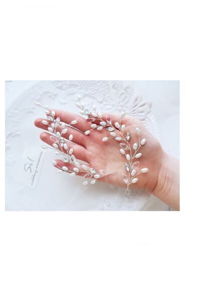 bba new trend 2 ΤΕΜΑΧΙΑ Κρυστάλλινο πλαϊνό κλαδί νυφικό στέμμα, νυφικό κλιπ, ...