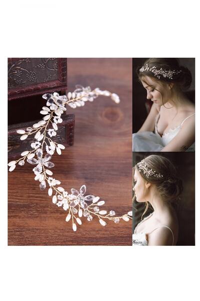 bba new trend ΑΣΗΜΕΝΙΟ ΧΡΩΜΑ Κρυστάλλινο Νυφικό Στέμμα Πέρλα Νυφικό Στέμμα, Σ...