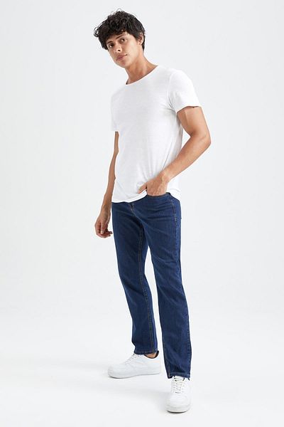 DeFacto Τζιν παντελόνι Sergio Regular Fit Normal Waist Pipe Leg Jean