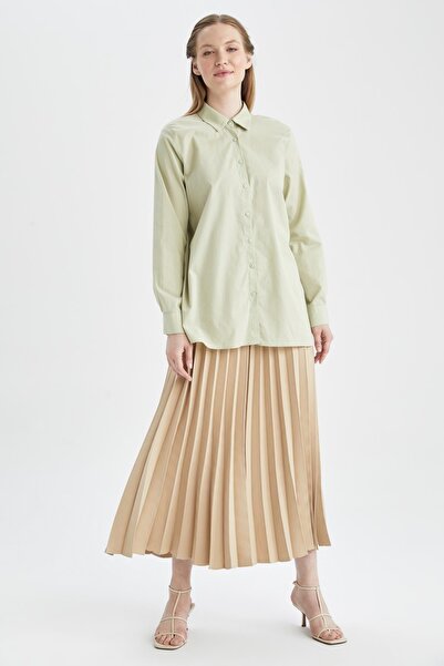 DeFacto Πλισέ μέση ελαστική μάξι φούστα