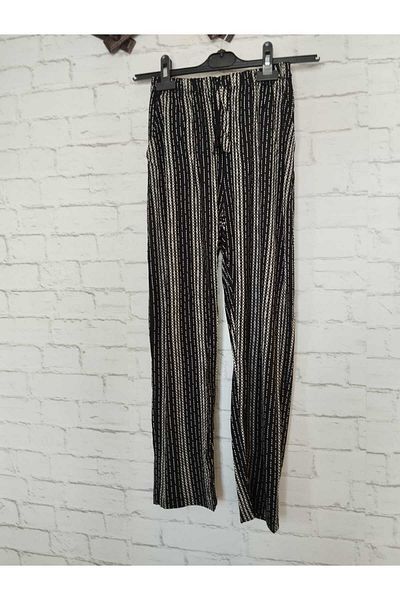 anne moda ankara All Cotton Small Size, Thin Fit, Skinny Leg 2 Pocket Elastic Waist Trousers