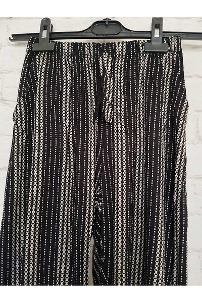 anne moda ankara All Cotton Small Size, Thin Fit, Skinny Leg 2 Pocket Elastic Waist Trousers