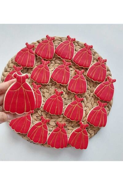 Tatlı Armağanlar Kına Gecesi Kına Elbisesi Butik Kurabiye - 20 Adet