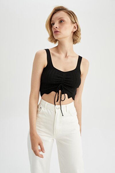 DeFacto Vypasovaný žebrovaný úplet pro sportovce s detailem vázání