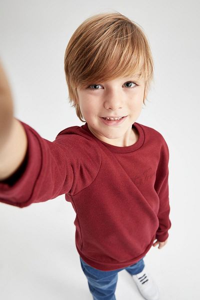 DeFacto Boy's Crew Neck Sweatshirt