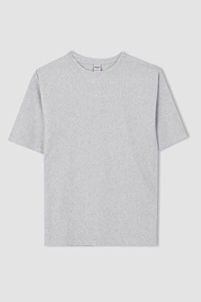 DeFacto Tričko Boxy Fit Crew Neck Basic s krátkým rukávem