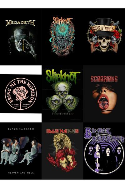 owl bag Set de autocolante cu trupe metalice 6 nu multiplu