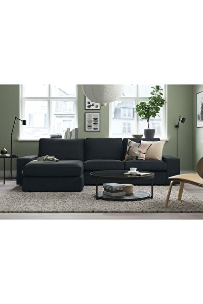 ERİZA KUANZA SAĞ KÖŞE KOLTUK, SİYAH, KETEN 900 KUMAŞ (295x175cm)