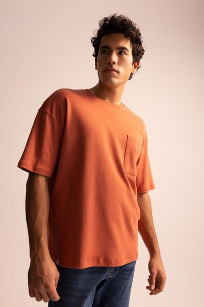 DeFacto Оверсайз-крій, велосипедний комір, 100% бавовна, преміум-футболка