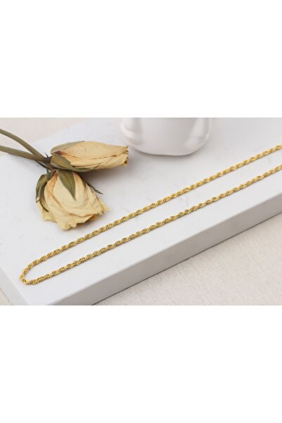 Glorria Gümüş 2 mm Halat Burgu Zincir Kolye