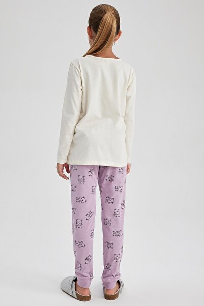 DeFacto Kız Çocuk Baskılı Uzun Kollu Pijama Takım A7600a823au