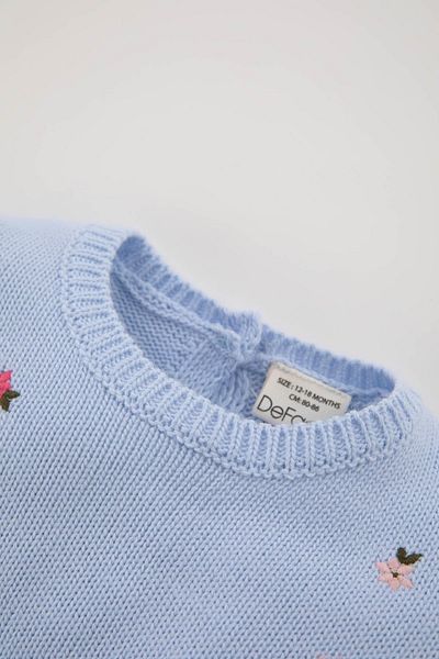 DeFacto Pulover floral cu gât rotund pentru fetiță