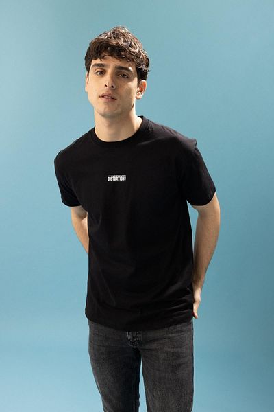 DeFacto Μπλουζάκι Regular Fit Crew Neck με στάμπα από 100% βαμβάκι