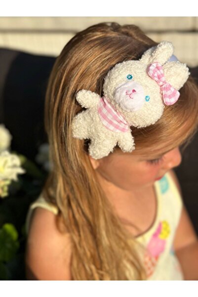 QUEEN AKSESUAR Trend fashion lux drăguț roz în carouri jucărie de pluș iepure...