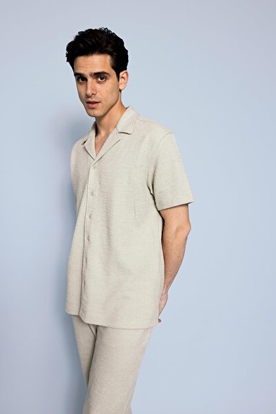DeFacto Relax Fit rövid ujjú pamut ing Z5316az23sm