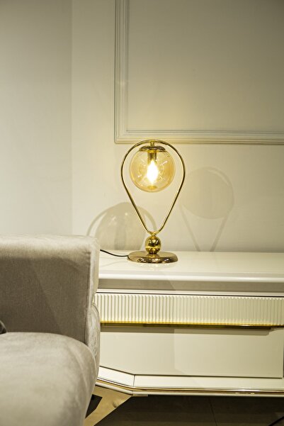 avizade Damla Şeklinde Glop Camlı Masa Lambası