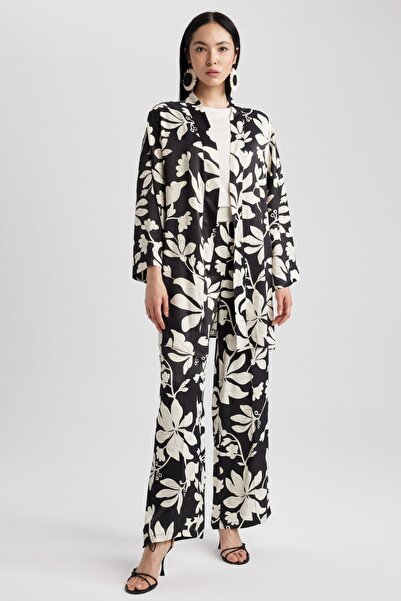 DeFacto Palazzo Printed Saténové kalhoty Z9203az23sm