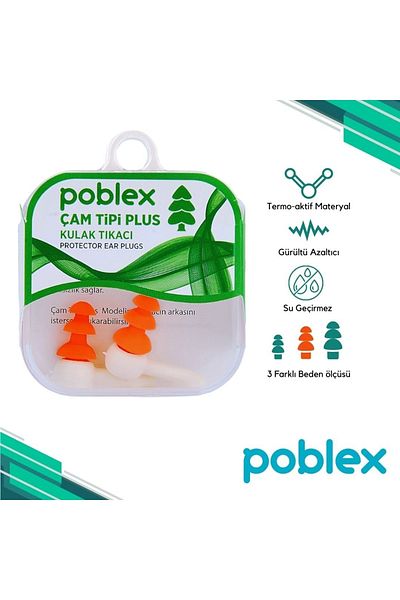 Poblex Pine Type Plus Medium Earplugs