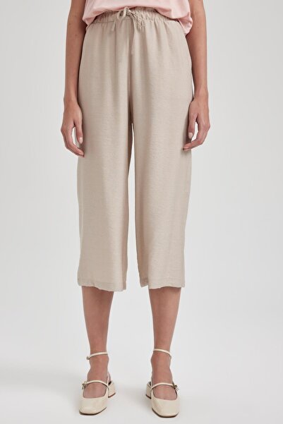 DeFacto Lněné kalhoty Capri A6764ax23sm