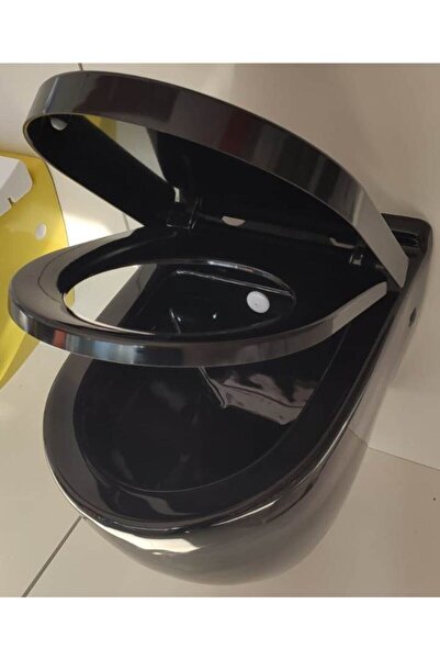 GÜRAL VİT Uno Asma Klozet Siyah Renk + Yavaş Kapanan Kapak