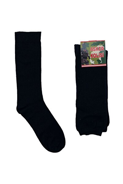 Asker Kolisi 18 Pack Black Aviator Winter Long Military Socks - Towel Socks - Military Underwear