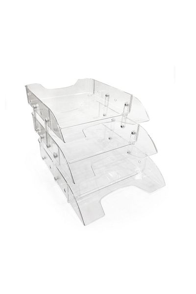 ROT Transparent Document Shelf 3 Pieces Movable