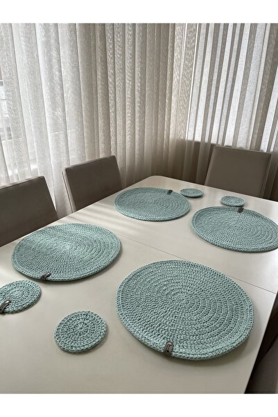 örgü Supla takımı 4’lü renk su yeşili