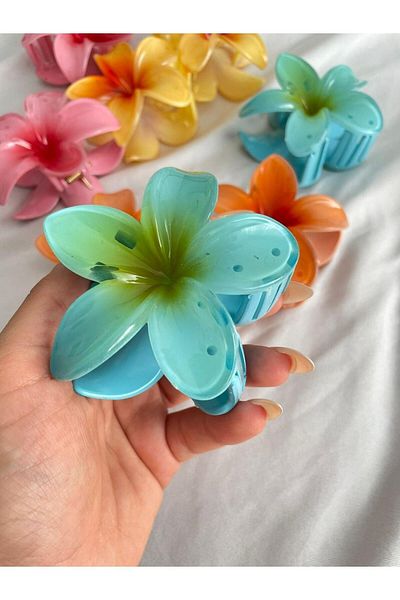 Planet Butik Blue Lotus Flower Latch Buckle