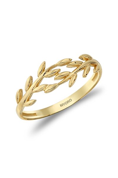 myorogold 14 Ayar Altın Zeytin Dalı Eklem Yüzük