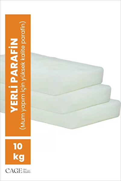 Cageartstudio Yüksek Kalite Yerli Parafin Mum 10 kg - Mum yapım malzemeleri