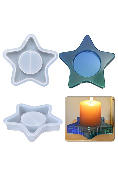 Getshop Alışveriş Pazarı Epoksi Beton Yıldız Mumluk Silikon Kalıbı