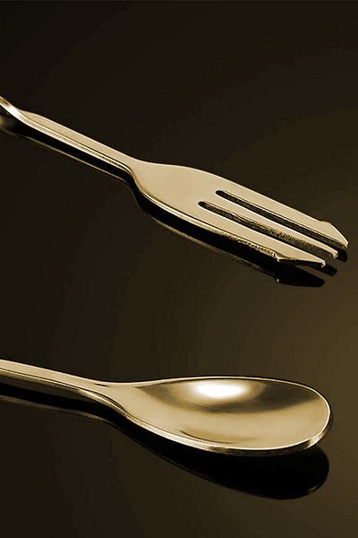 Binbirreyon Twisted Cocktail Spoon with Fork 33cm Mixing Spoon Steel RA320