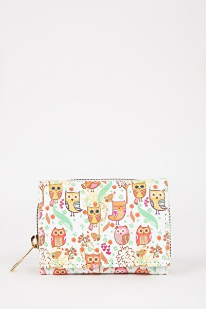 DeFacto Γυναικείο πορτοφόλι Animal Printed Faux Leather B1609axns