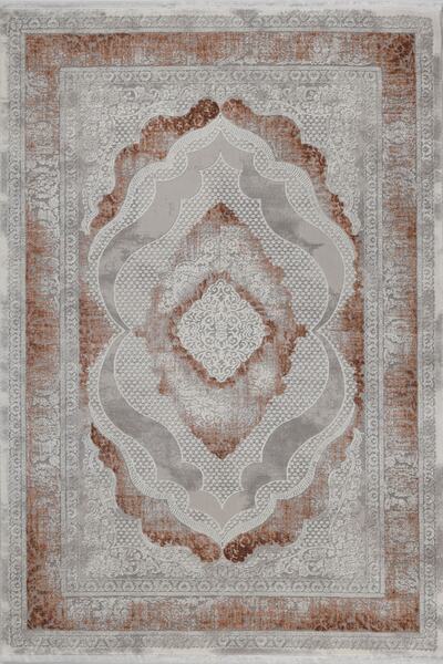 Almoss Aspendos Klasik 4387t Gri-terra Akrilik Makina Halısı