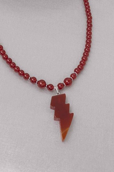 Dünya Doğal Taş Stone Agate Necklace